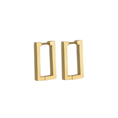 Artificial Simple Square Shape Studs Hoop Earrings